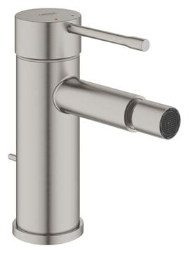 GROHE ESSENCE NEW bidetová stojanková batéria, s odtokovou súpravou, Water Saving, supersteel
