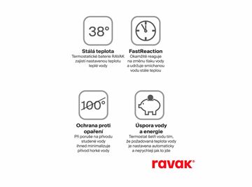 RAVAK ESPIRIT ES 067.20GB.O3.RB07C podomietková termostatická batéria, pre 3 spotrebiče, kartáčovaný grafit X070326 Obrázek - fotka