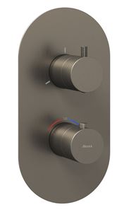 RAVAK ESPIRIT ES 067.20GB.O3.RB07C podomietková termostatická batéria, pre 3 spotrebiče, kartáčovaný grafit