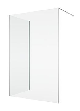 RONAL DIVERA D22F1 bočná stena 140x200 cm, aluchróm/číre sklo D22F1 140 50 07 Obrázek - fotka