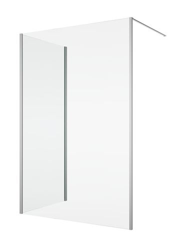 RONAL DIVERA D22F1 bočná stena 140x200 cm, aluchróm/číre sklo D22F1 140 50 07 Obrázek - fotka