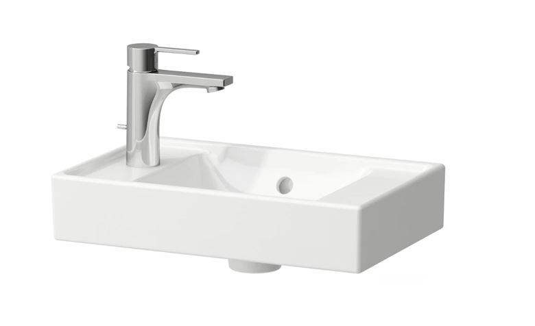 LAUFEN FIORA umývadlo 45 cm, s otvorom pre batériu vpravo, s prepadom H815920000105L Obrázek - Hlavní obrázek