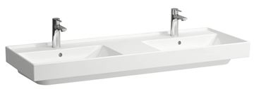 LAUFEN FIORA dvojumývadlo 130 cm, s 2 otvormi pre batérie a prepadom