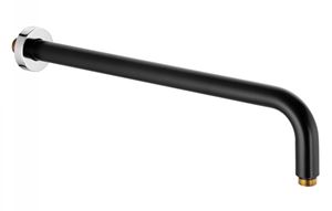 KLUDI A-QA sprchové rameno 410 mm, nástenné, matná čierna/chróm