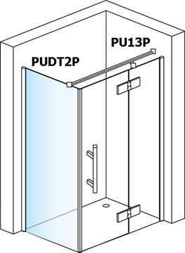 RONAL PUR PUDT2P bočná stena 90x200 cm, aluchróm/číre sklo PUDT2P 090 10 07 Obrázek - fotka
