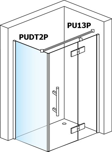RONAL PUR PUDT2P bočná stena 90x200 cm, aluchróm/číre sklo PUDT2P 090 10 07 Obrázek - fotka