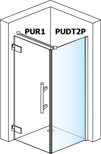 RONAL PUR PUDT2P bočná stena 90x200 cm, aluchróm/číre sklo PUDT2P 090 10 07 Obrázek - fotka