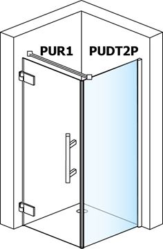 RONAL PUR PUDT2P bočná stena 90x200 cm, aluchróm/číre sklo PUDT2P 090 10 07 Obrázek - fotka