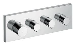 AXOR SHOWER COLLECTION podomietková termostatická batéria, pre 3 spotrebiče, chróm