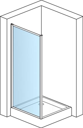 RONAL TOP-LINE TOPF bočná stena 90x190 cm, aluchróm/číre sklo TOPF 0900 50 07 Obrázek - fotka