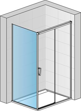 RONAL TOP-LINE TOPF bočná stena 90x190 cm, aluchróm/číre sklo TOPF 0900 50 07 Obrázek - fotka