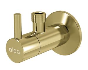 ALCA rohový ventil 1/2"x3/8", s filtrom, kartáčované zlato