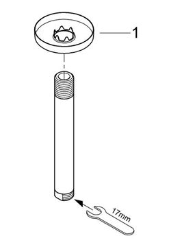 GROHE RAINSHOWER sprchové rameno 142 mm, stropné, chróm 28724000 Obrázek - fotka