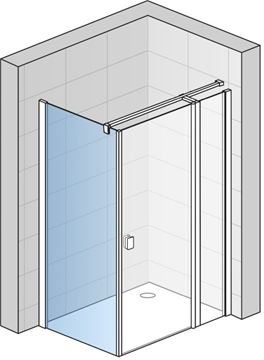 CONCEPT 200 CONT1 bočná stena 80x200 cm, čierna/číre sklo