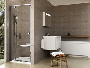 CONCEPT PIVOT STYLE PT-PDOP1 sprchové dvere 90x190 cm, pivotové, lesklý chróm/číre sklo