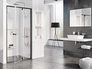 CONCEPT PIVOT STYLE PT-PDOP2 sprchové dvere 100x190 cm, pivotové, čierna / číre sklo