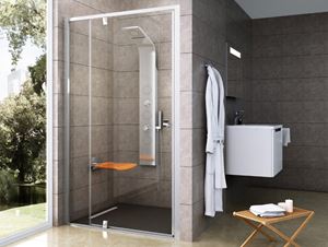 CONCEPT PIVOT STYLE PT-PDOP2 sprchové dvere 100x190 cm, pivotové, lesklý chróm/číre sklo