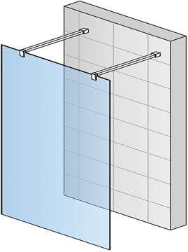 CONCEPT 200 CONFP stena walk-in 150x200 cm, čierna/číre sklo CONFP1500607 Obrázek - fotka