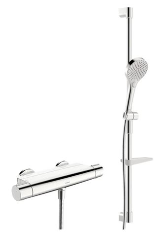 HANSA OPTIMA sprchový set s termostatickou batériou, ručná sprcha, tyč, hadica, chróm 48130331 Obrázek - Hlavní obrázek