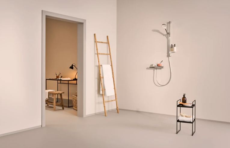 HANSA OPTIMA sprchový set s termostatickou batériou, ručná sprcha, tyč, hadica, chróm 48130331 Obrázek - fotka