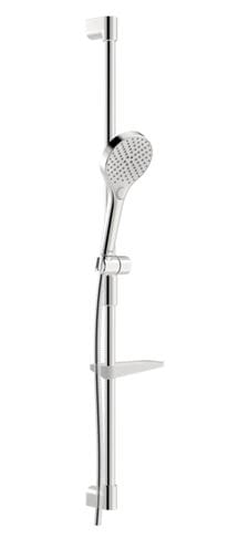 HANSA VIVA sprchová súprava 4-dielna, ručná sprcha pr. 110 mm, 3 prúdy, tyč, hadica, mydelnička, Eco, chróm 441503300009 Obrázek - Hlavní obrázek