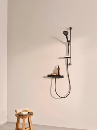 HANSA OPTIMA sprchová nástenná termostatická batéria, ECO, matná čierna 6514020133 Obrázek - fotka