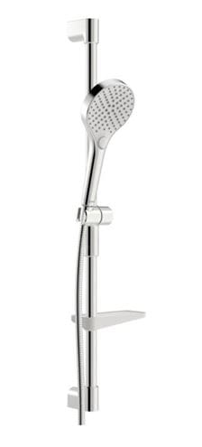 HANSA VIVA sprchová súprava 4-dielna, ručná sprcha pr. 110 mm, 3 prúdy, tyč, hadica, mydelnička, Eco, chróm 441602100009 Obrázek - Hlavní obrázek
