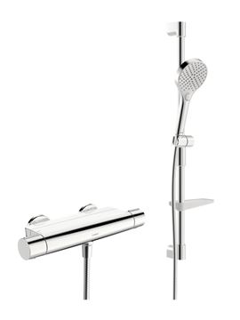 HANSA OPTIMA sprchový set s termostatickou batériou, ručná sprcha, tyč, hadica, chróm