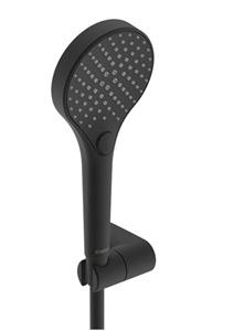 HANSA VIVA sprchová súprava 3-dielna, ručná sprcha pr. 110 mm, 3 prúdy, hadica, držiak, matná čierna