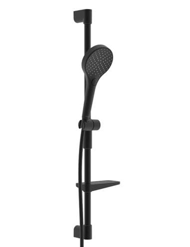 HANSA VIVA vsprchová súprava 4-dielna, ručná sprcha pr. 110 mm, 3 prúdy, tyč, hadica, mydelnička, matná čierna 4416021033 Obrázek - Hlavní obrázek