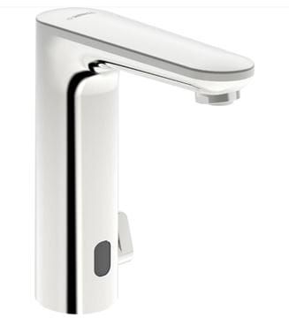 HANSA ELECTRA Safety umývadlová senzorová batéria s reguláciou teploty, napájanie z batérie, Bluetooth, chróm