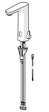 HANSA ELECTRA Safety umývadlová senzorová batéria s reguláciou teploty, napájanie z batérie, Bluetooth, chróm 93602219 Obrázek - fotka