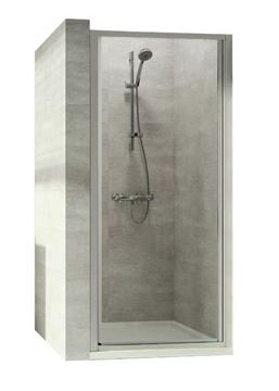 CONCEPT 70 sprchové dvere 90x190 cm, krídlové, strieborná matná/číre sklo