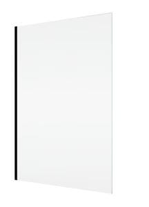 CONCEPT 400 bočná stena 120x197 cm, matná čierna/číre sklo