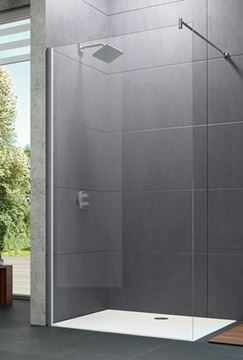 HÜPPE DESIGN PURE SW 1100 bočná stena 110x200 cm, čierna/číre sklo 8P1104.123.322 Obrázek - fotka