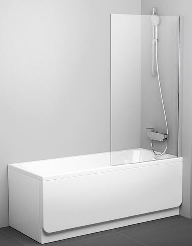 RAVAK PVS1 80 vaňová zástena 80x140 cm, pevná, bright alu/sklo transparent 79840C00Z1 Obrázek - Hlavní obrázek