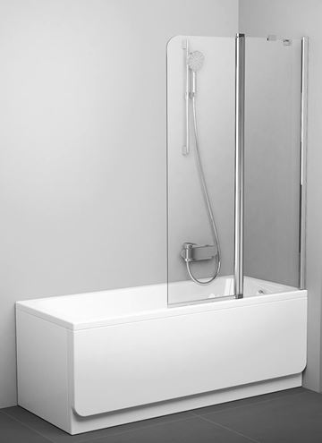 RAVAK CVS2 100 vaňová zástena 100x150 cm, pravá, lietacia, bright alu/sklo transparent 7QRA0C00Z1 Obrázek - Hlavní obrázek