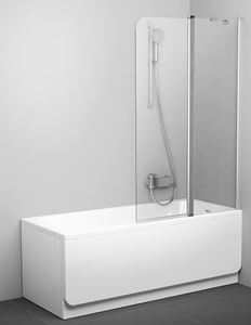RAVAK CVS2 100 vaňová zástena 100x150 cm, pravá, lietacia, satin/sklo transparent