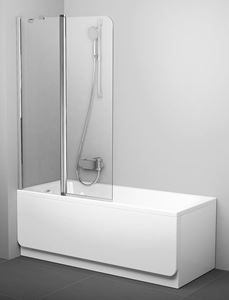 RAVAK CVS2 100 vaňová zástena 100x150 cm, ľavá, lietacia, bright alu/sklo transparent