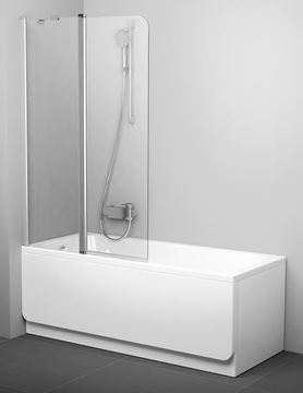 RAVAK CVS2 100 L vaňová zástena 100x150 cm, ľavá, lietacia, satin/sklo transparent