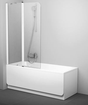 RAVAK CVS2 100 L vaňová zástena 100x150 cm, ľavá, lietacia, biela/sklo transparent