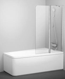 RAVAK 10° CVS2 100R vaňová zástena 100x150 cm, pravá, lietacia, bright alu/sklo transparent