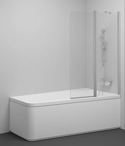 RAVAK 10° CVS2 100R vaňová zástena 100x150 cm, pravá, lietacia, satin/sklo transparent