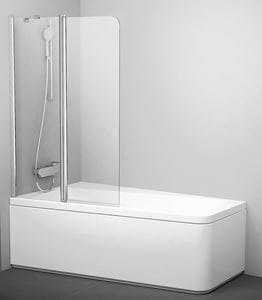 RAVAK 10° CVS2 100 L vaňová zástena 100x150 cm, ľavá, lietacia, bright alu/sklo transparent