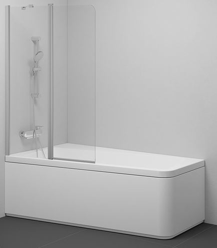 RAVAK 10° CVS2 100 L vaňová zástena 100x150 cm, ľavá, lietacia, satin/sklo transparent 7QLA0U03Z1 Obrázek - Hlavní obrázek