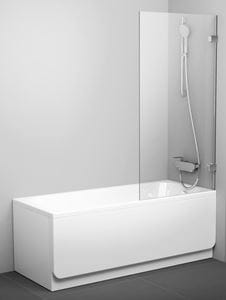 RAVAK BVS1 80 vaňová zástena 80x150 cm, pevná, chróm/sklo transparent