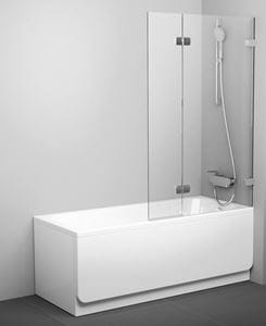 RAVAK BVS2 100 vaňová zástena 100x150 cm, pravá, skladacia, chróm/sklo transparent