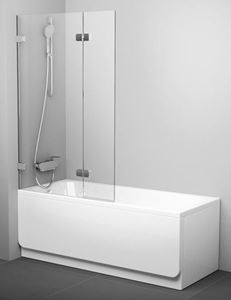 RAVAK BVS2 100 vaňová zástena 100x150 cm, ľavá, skladacia, chróm/sklo transparent