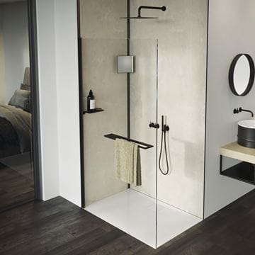 HÜPPE SELECT+ stena walk-in 100x200 cm, black edition/číre sklo SL0104.123.322 Obrázek - fotka