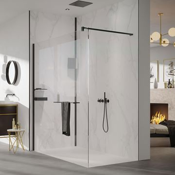 HÜPPE SELECT+ stena walk-in 110x200 cm, black edition/číre sklo SL0308.123.322 Obrázek - fotka